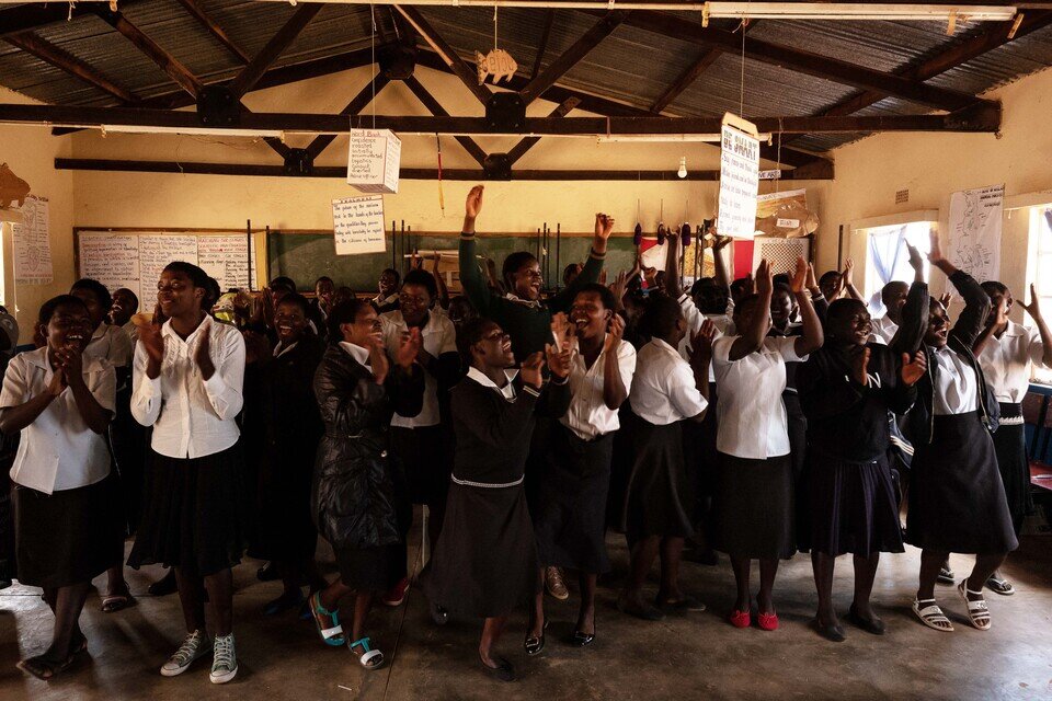 Girls in a classroom